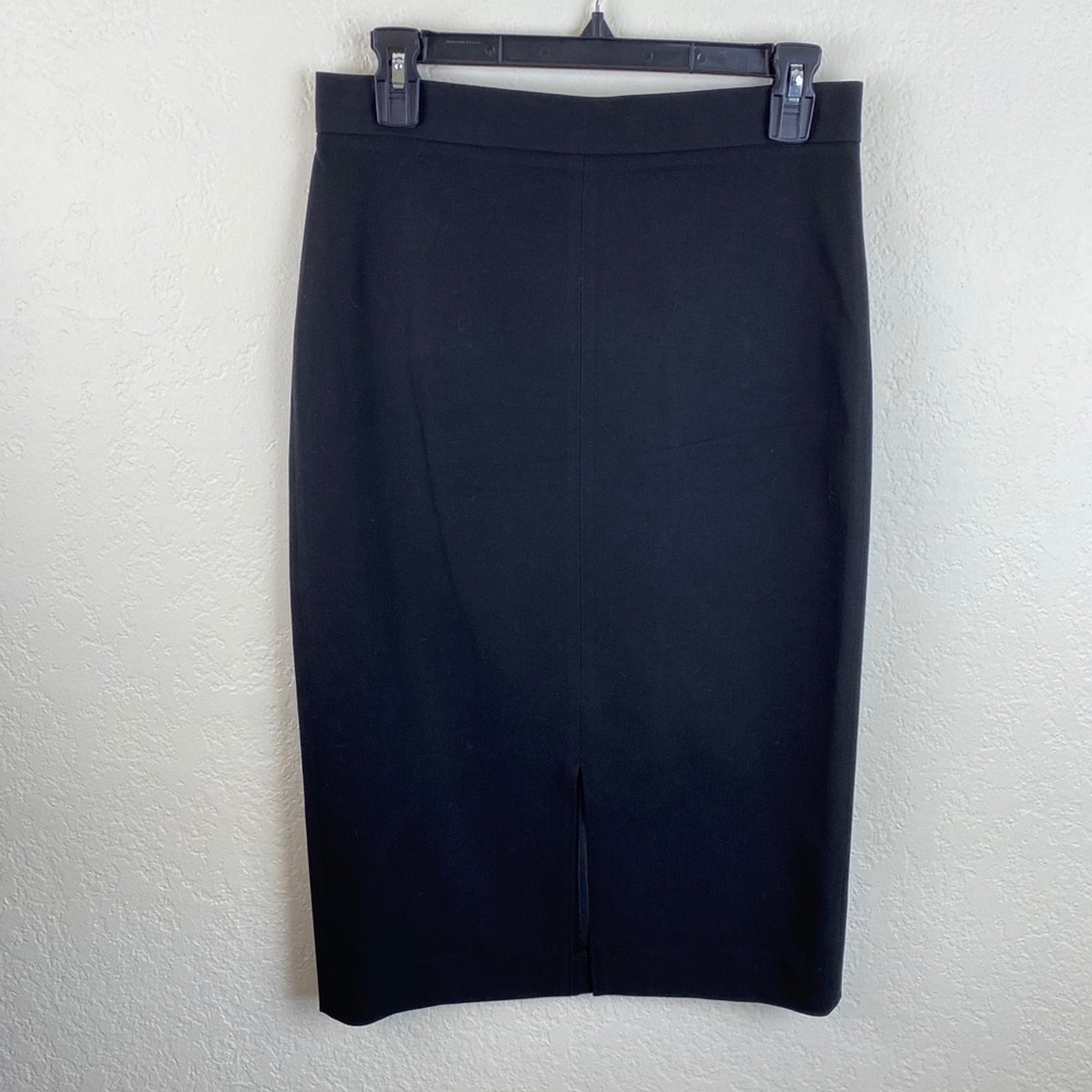 Banana republic black pencil skirt gold zipper sz6